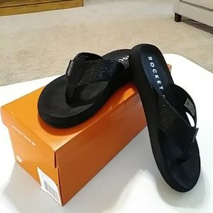 Black Rocket Dog sandal...like new.  Still in box